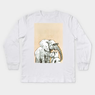 Rocking Elephants Kids Long Sleeve T-Shirt